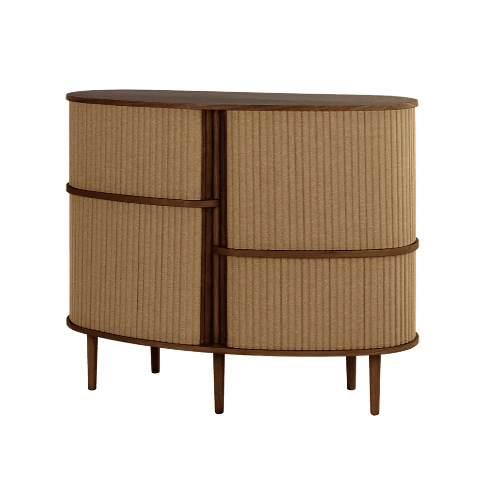 umage, audacious highboard skåp mörk ek/sugar brown