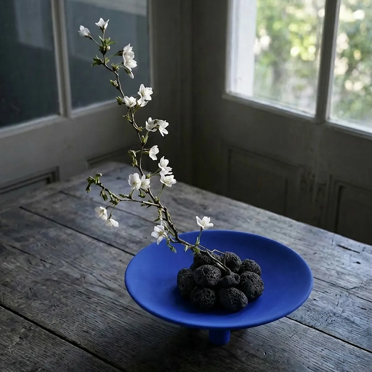 Handmålad dekorationsfat Duck Mini Marrakech Blue Ø 30 cm