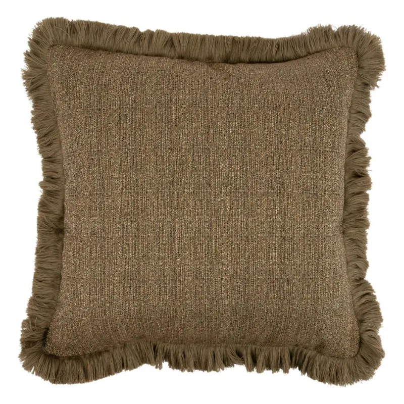 Faye 50x50x4,5 cm Polyester & down feather filling Siam dark brown