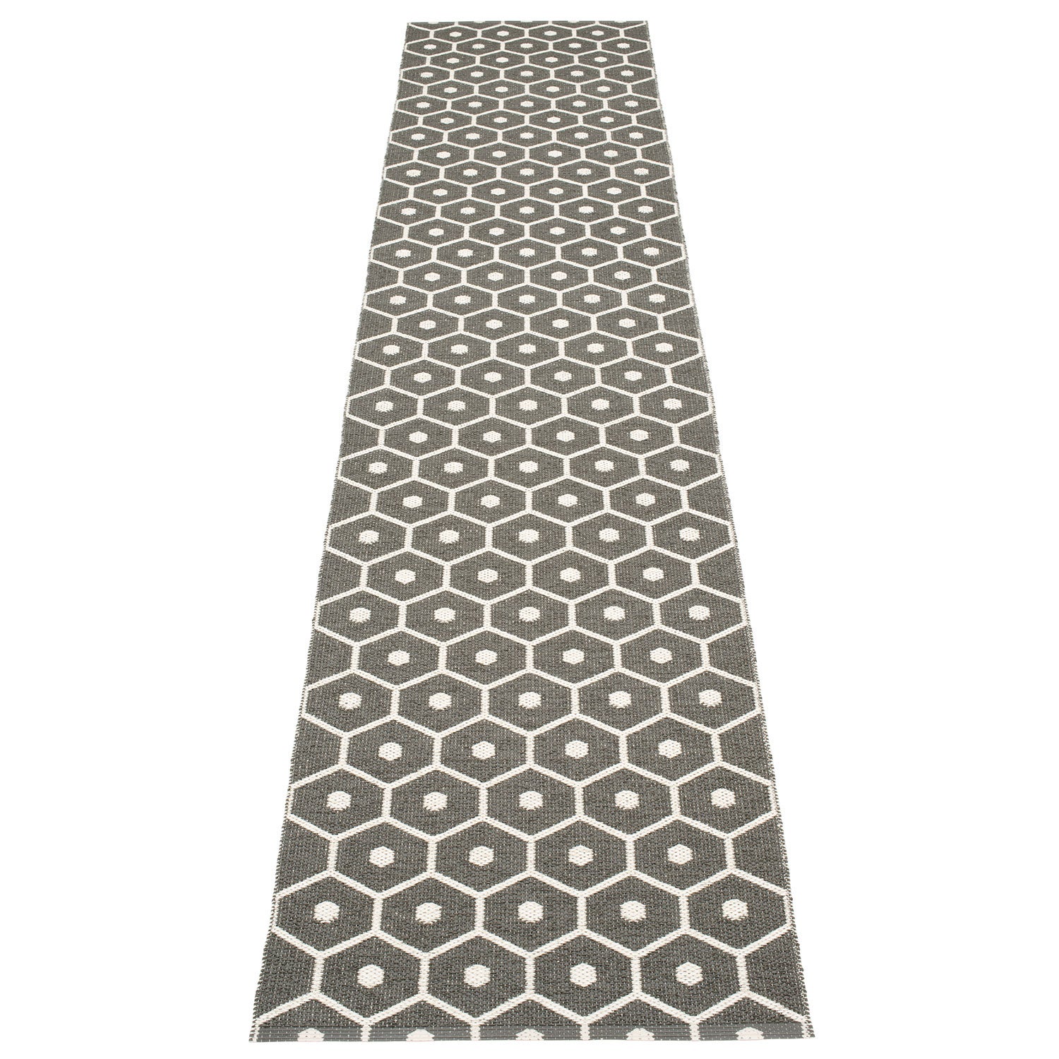 pappelina, honey matta 70x350 cm charcoal / vanilla