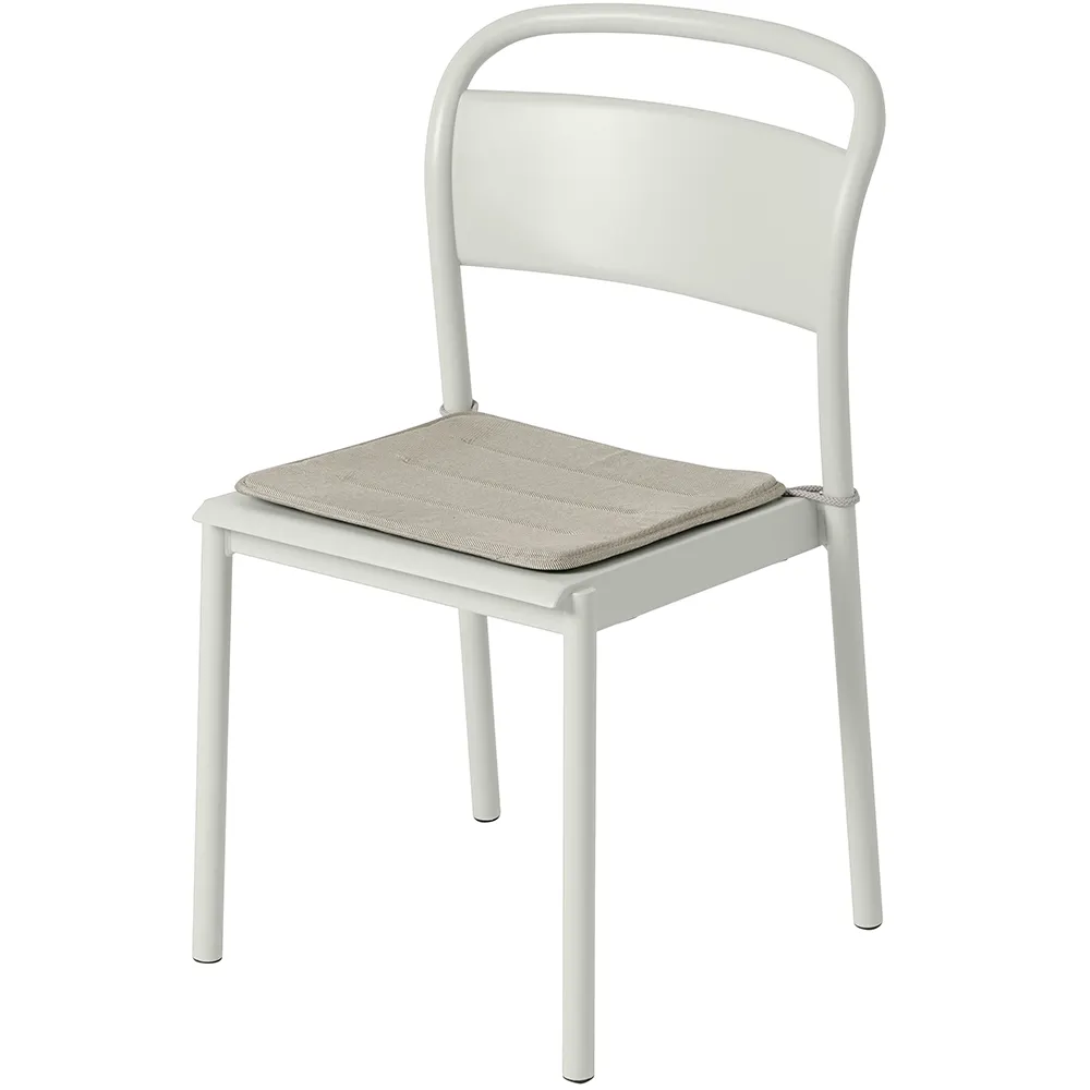 Alternativ bild 1 för Muuto - Linear Steel Chair Seat Pad - Kuddar för utomhusbruk - Light grey - L40 x D40 x H1 cm