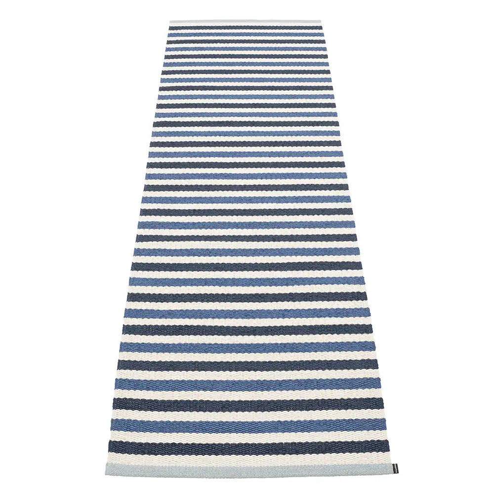 Produktfoto för Pappelina Teo matta 70 cm x 240 cm, denim/blue/vanilla