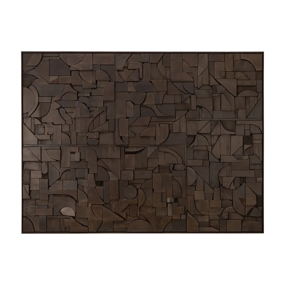Ethnicraft, Bricks Väggdekor 120x90 cm Brun