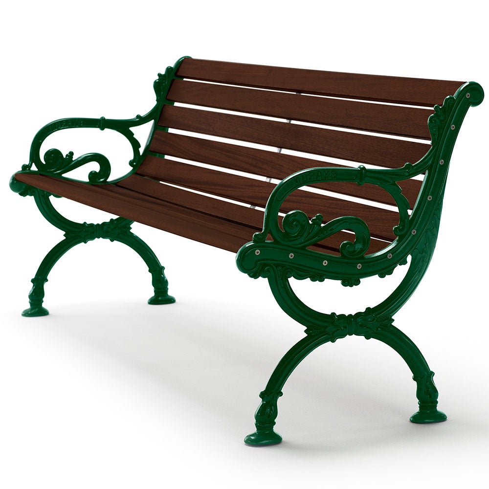 Soffa Byarum / 185cm / g:grön / v:brunlas. fur Byarums Bruk