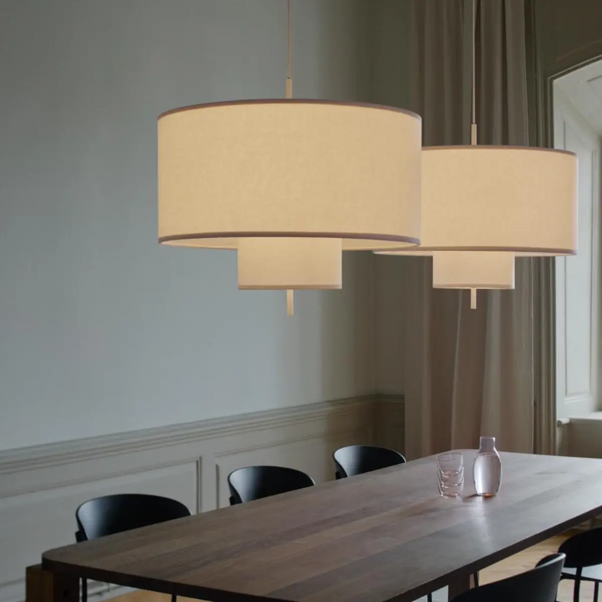 Margin Pendellampa Ø70 Vit Canvas