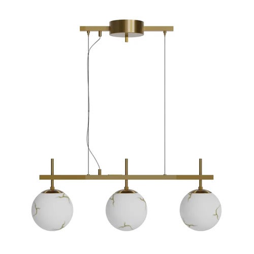 Bellagio taklampa L82cm mässing/vit