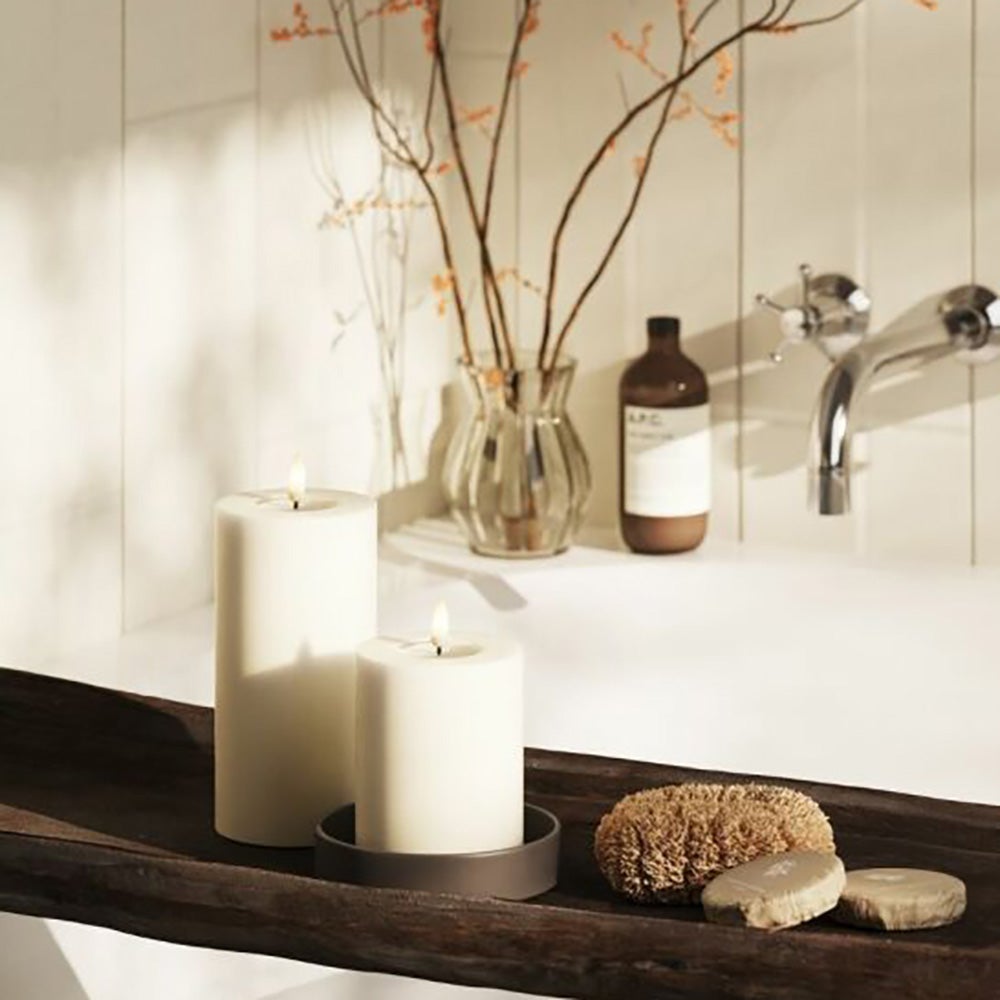 LED blockljus 7,5x10 cm vit