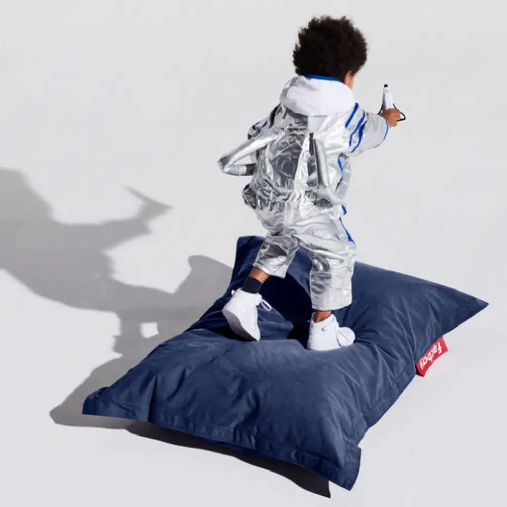 junior canvas sittsäck recycled crown blue