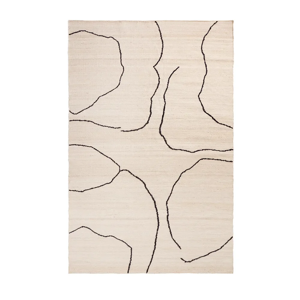ferm living, handvävd matta i jute gesso off-white 200x300 cm