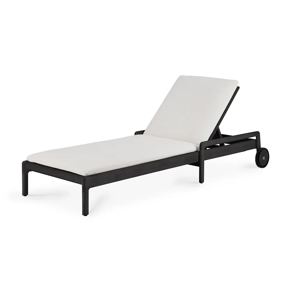 ethnicraft, jack solsäng black/off white tunn dyna