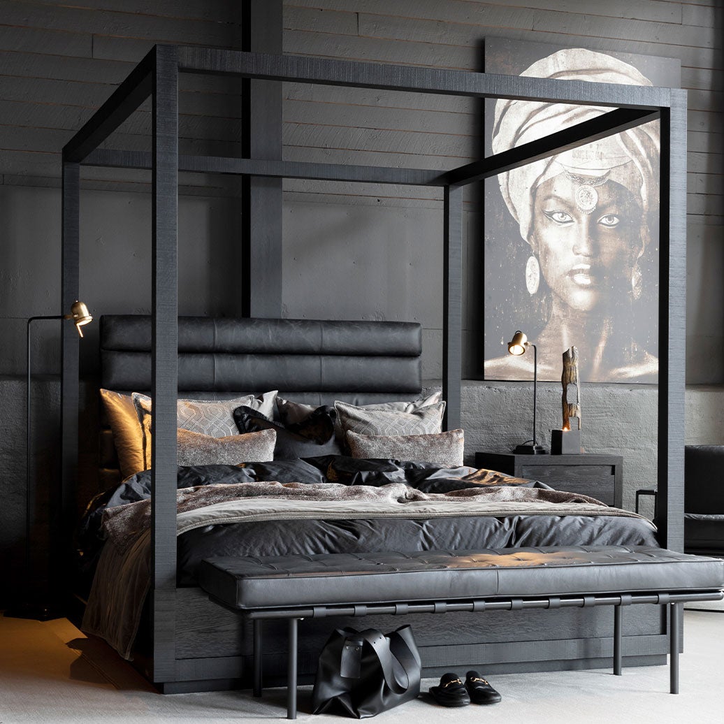 Hunter Sängram Svart Ek