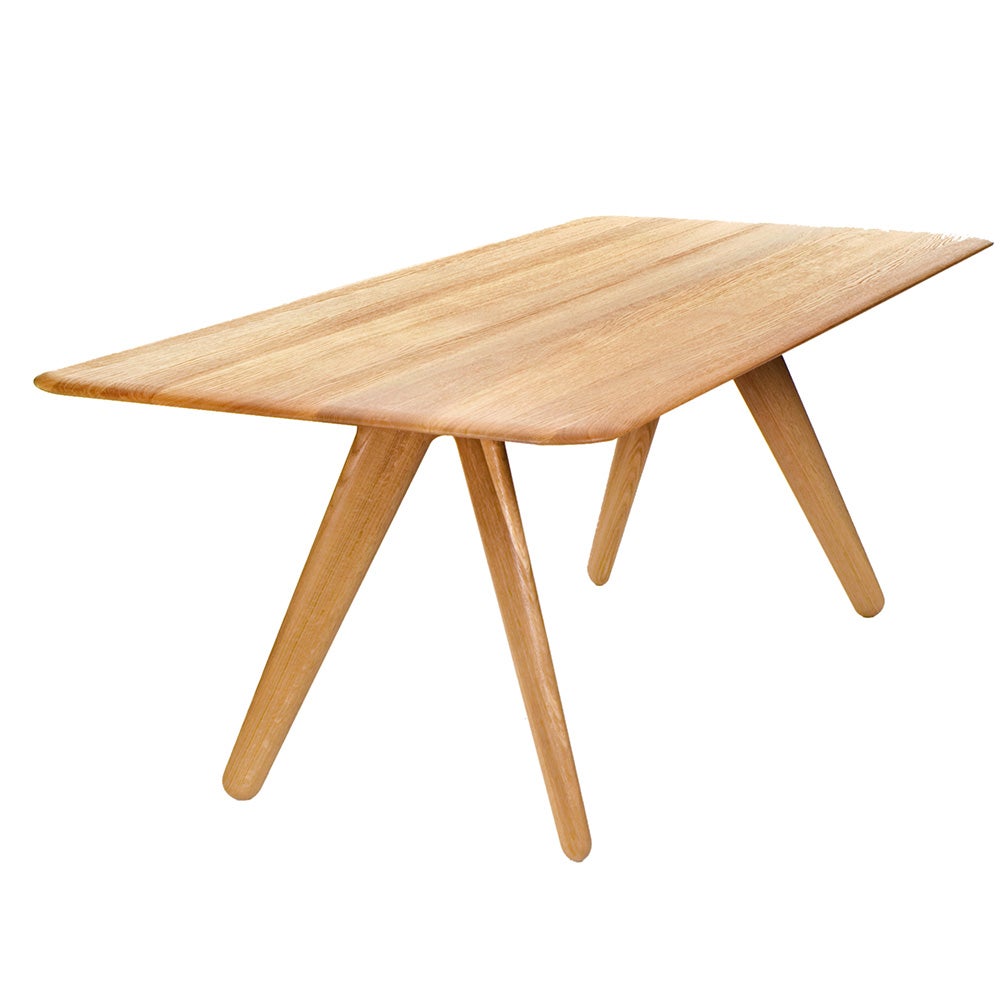 Slab matbord 200 cm natur