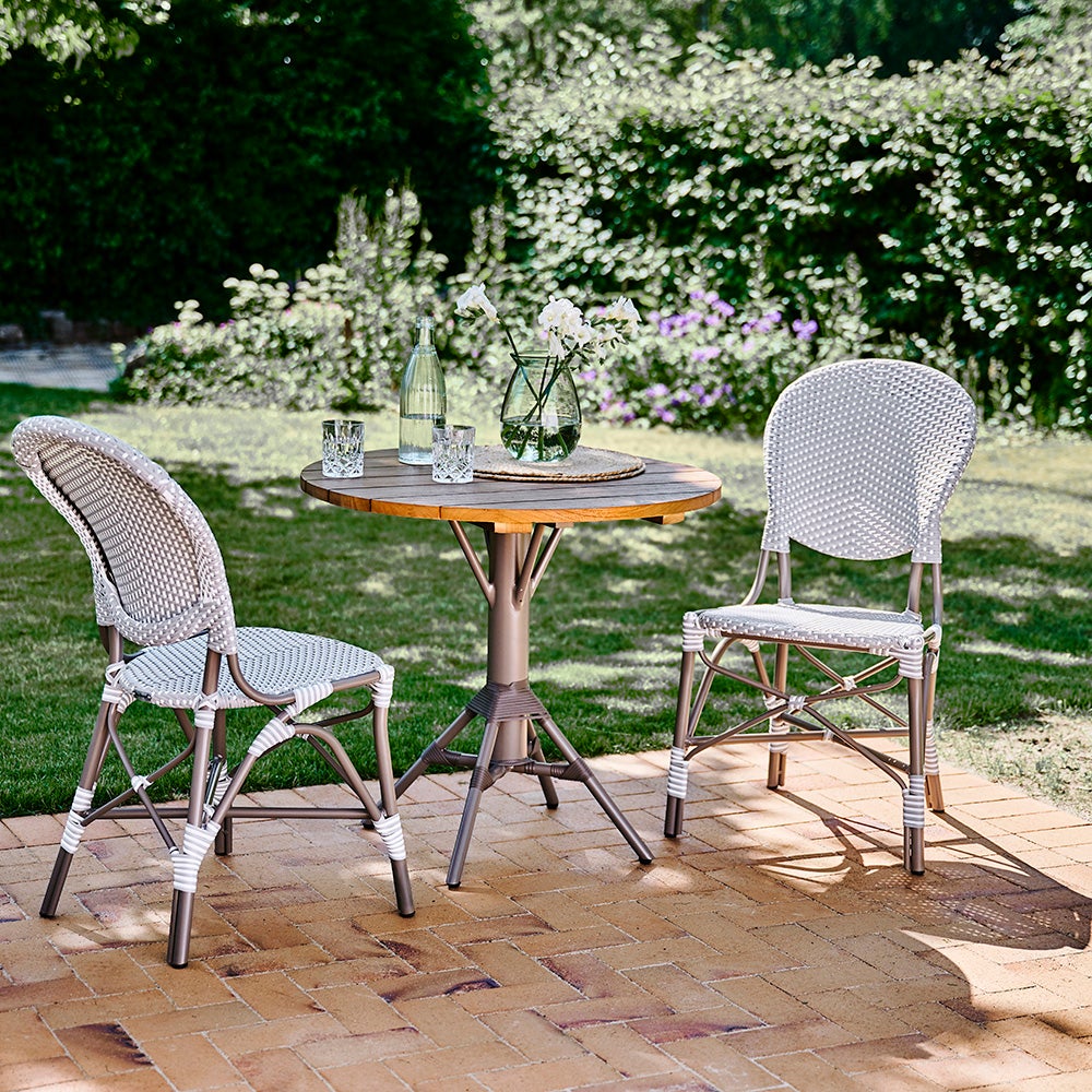 Isabell stol  grå m/vit prick 