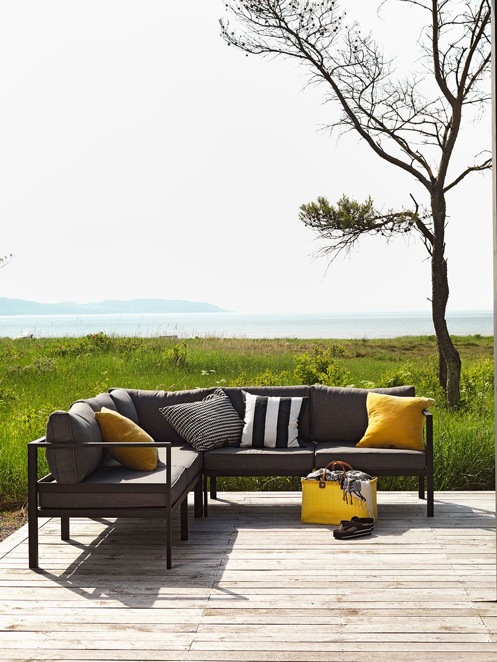 Leone mittdel svart/grå aluminium 