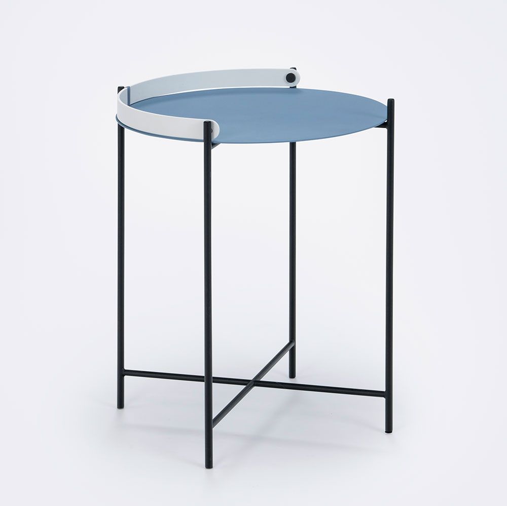 Houe, Edge sidobord 46 cm duvblå / vit stål