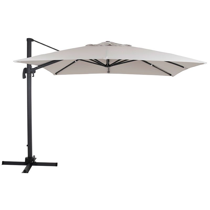 Brafab Linz frihängande parasoll 300×300 cm grå/khaki