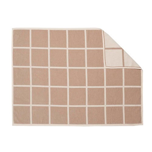 Vävd filt i lammull Criss Beige
