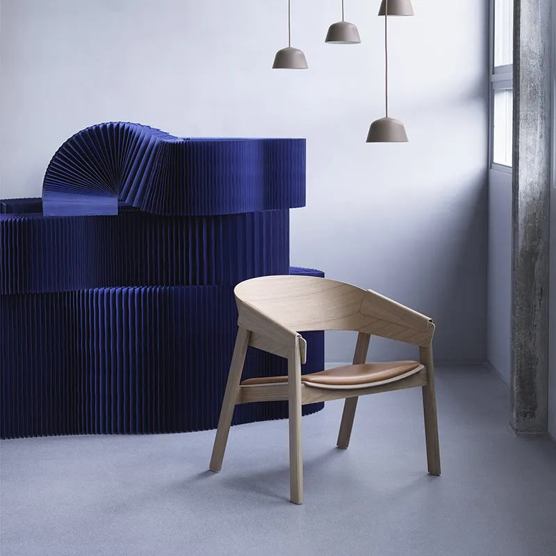 Cover Lounge Chair - Refine Leather Cognac Oak