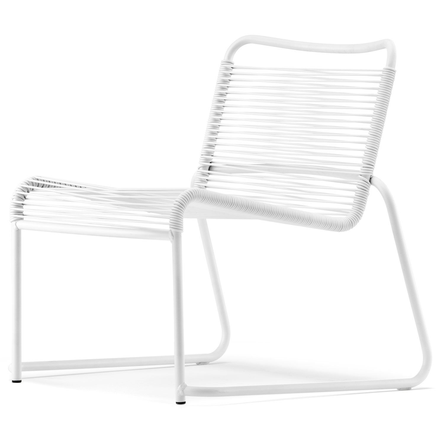 Fiam Lido lounge chair low back armchair white aluminium