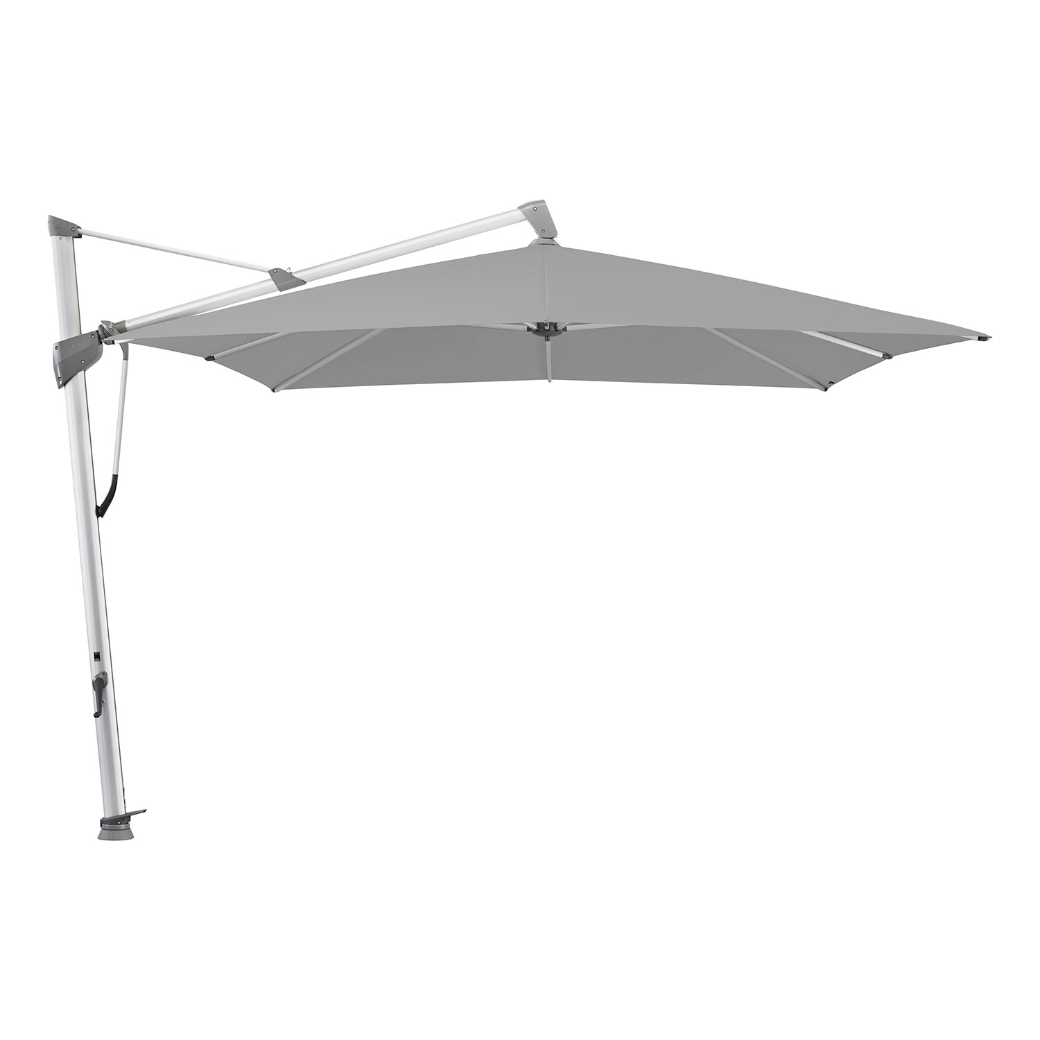 Glatz Sombrano S+ frihängande parasoll 300×300 cm kat.5 anodizerad alu / 501 granite