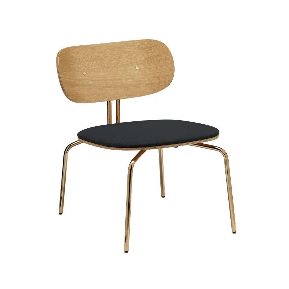 Curious Loungefåtölj Ek/Mässing Shadow