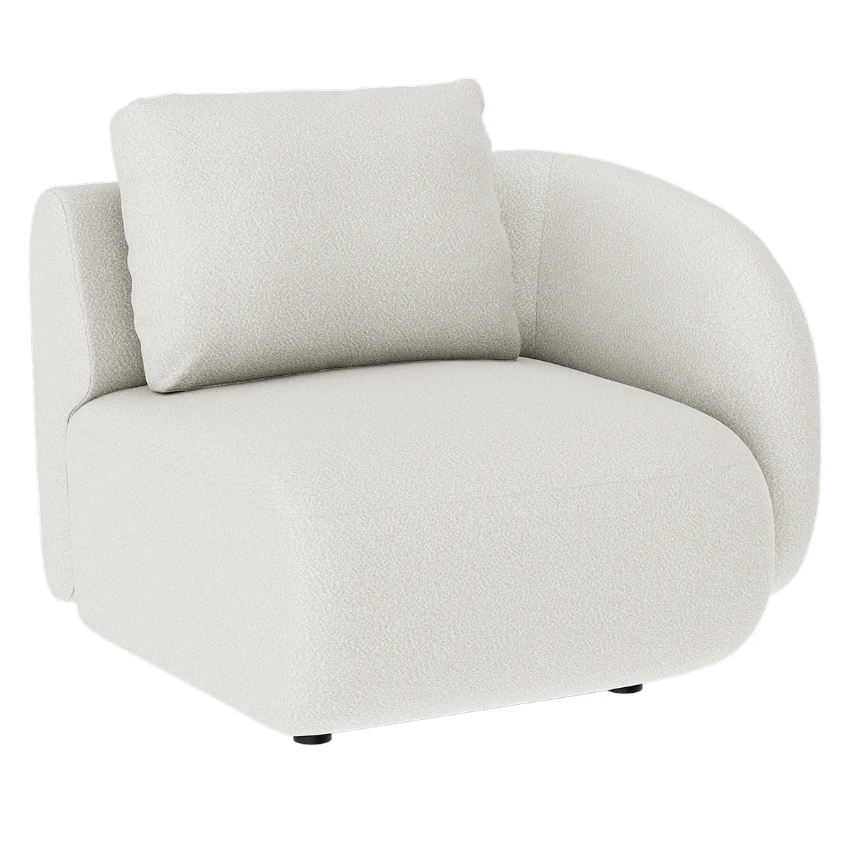 Dixon 1-sits sektion höger Bouclé cream