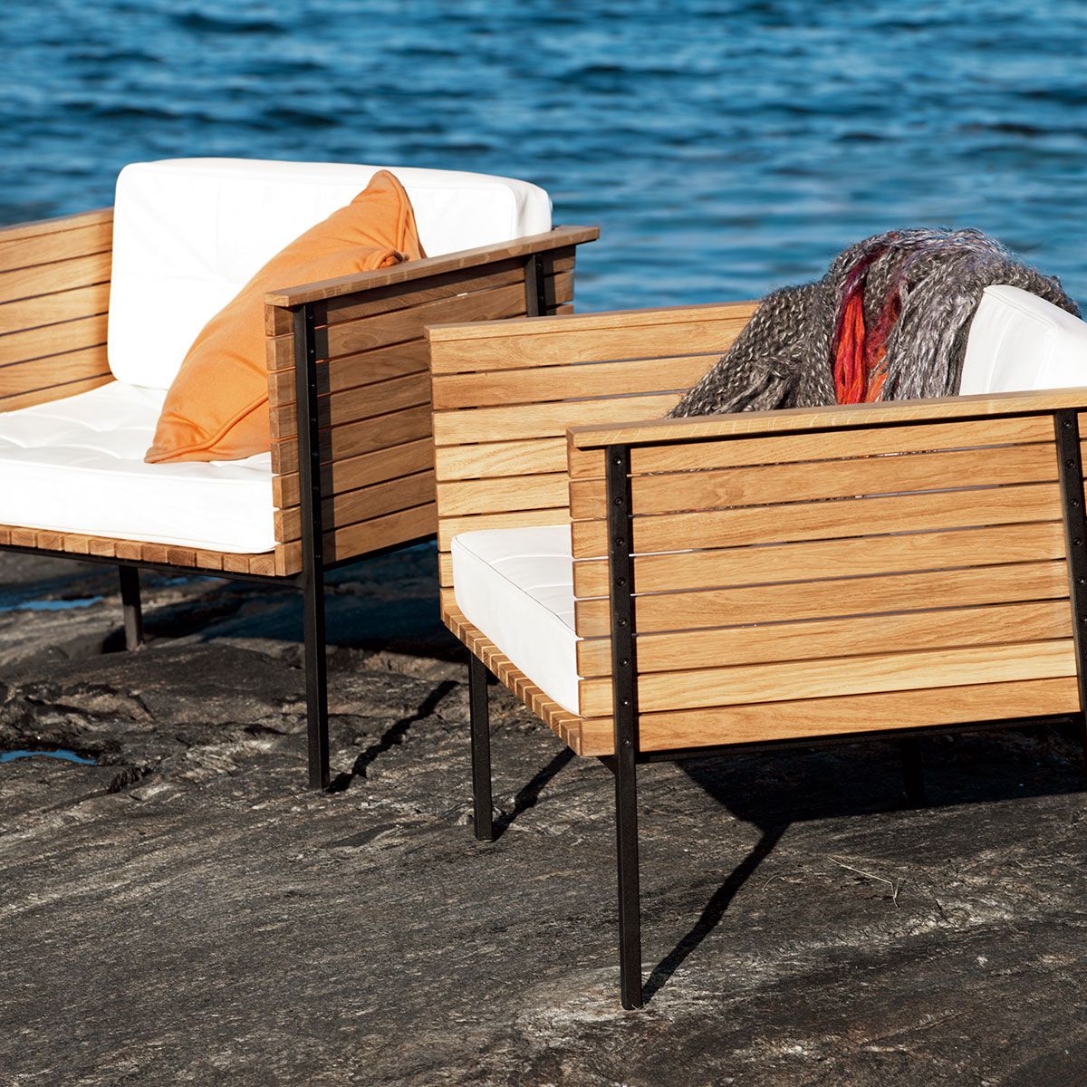 Häringe Fåtölj Teak/Svart 