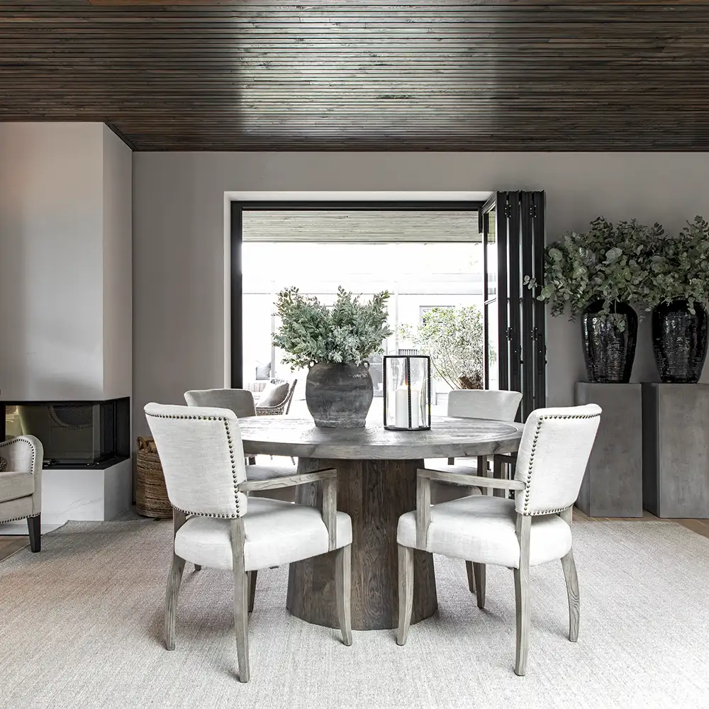 JOSH  matbord Ø150 silver back