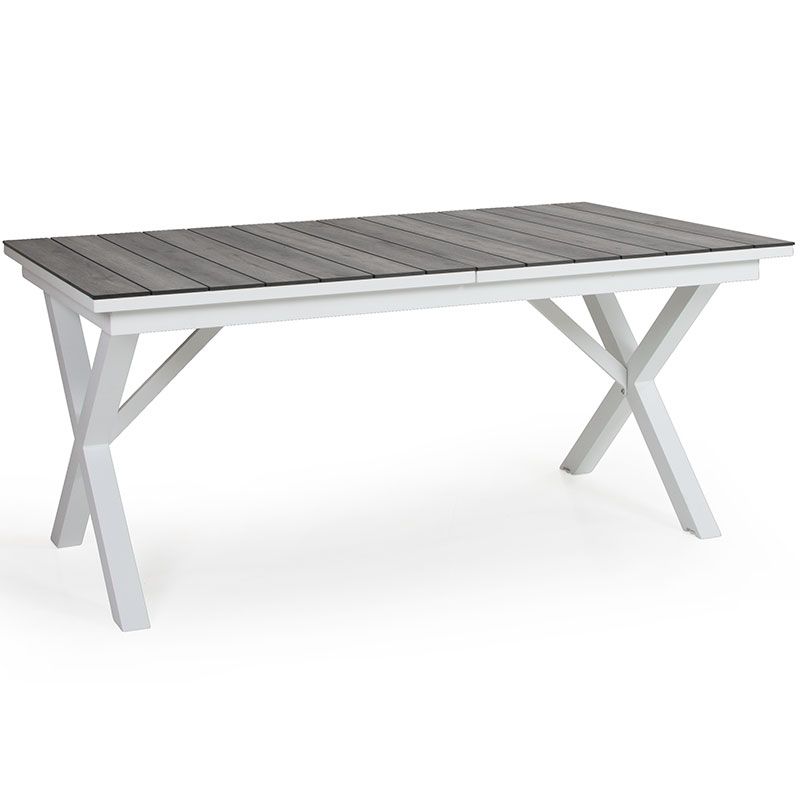 Brafab Hillmond utdragbart bord 100×166-226  cm vit/grå