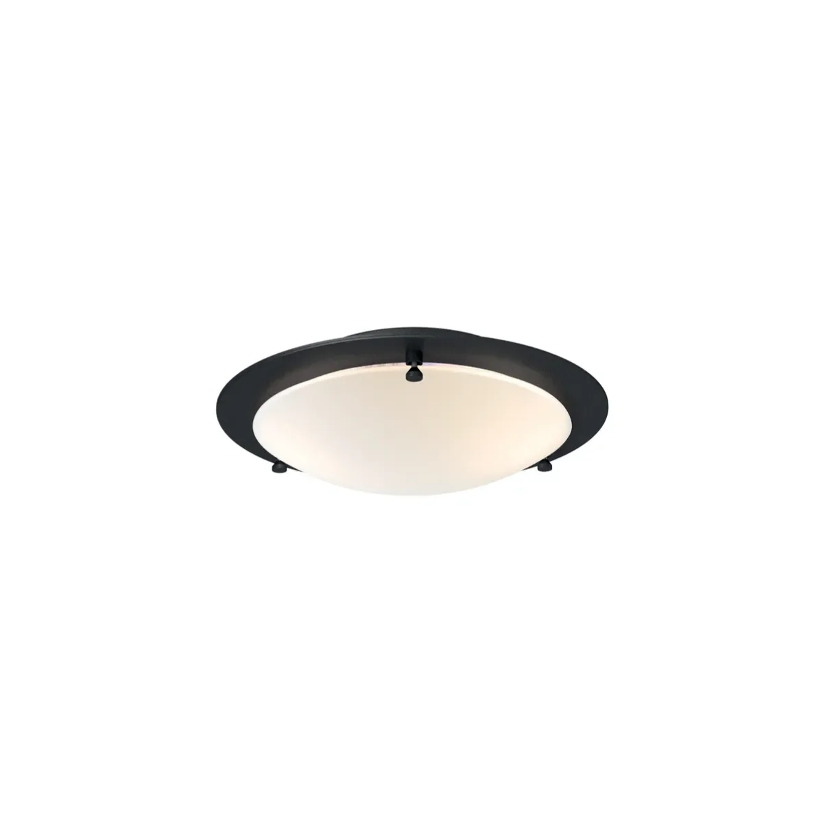 Cirklo plafond Ø30 cm metall/glas svartstruktur