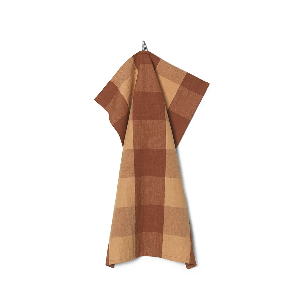 Alternativ bild 1 för Ferm Living - Hale Tea Towel - Kökshandduk - Peach/Spice Red - W50 x H70 cm