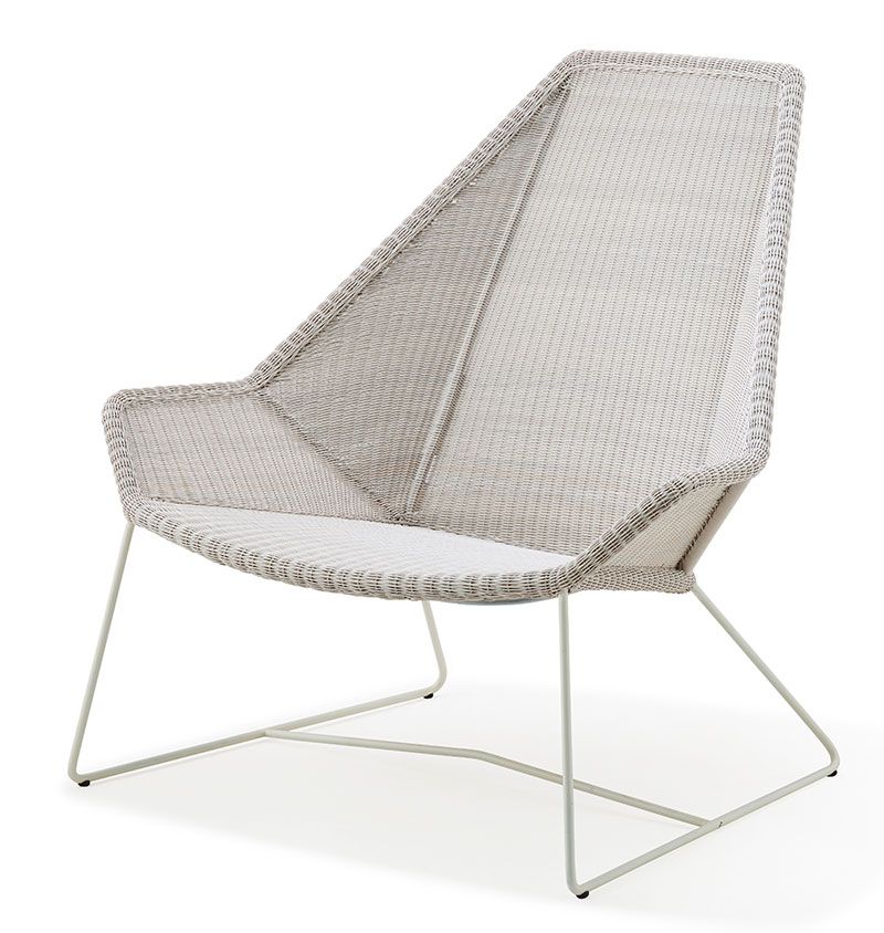cane-line, breeze loungefåtölj vit