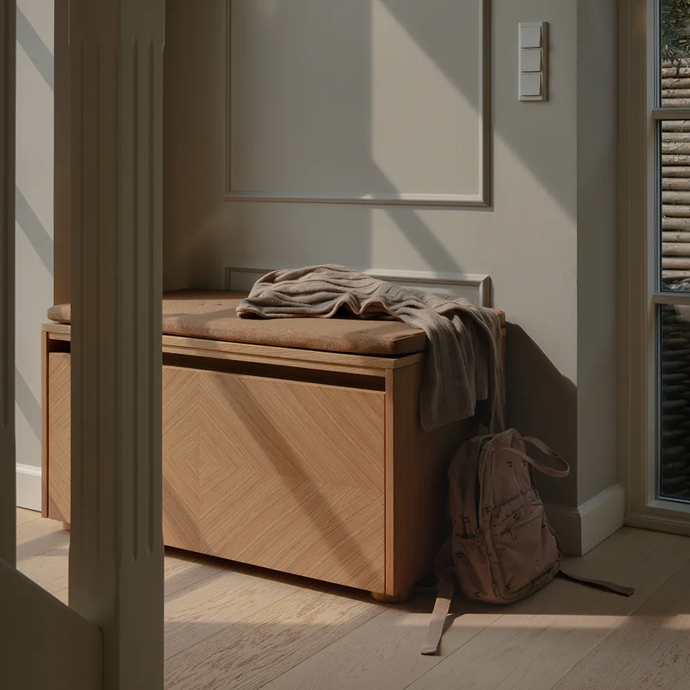 Förvaringsbänk Hideaway Rut – White Sands