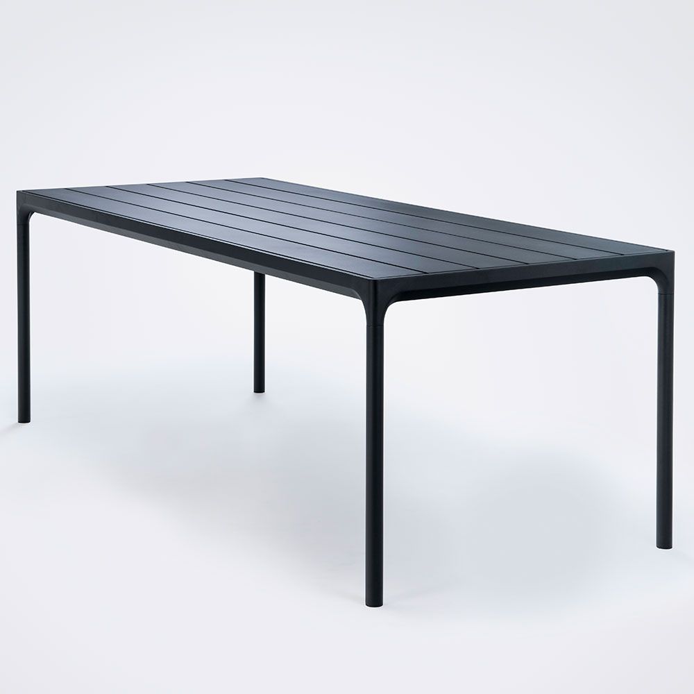 Houe Four matbord 210×90 cm svart aluminium