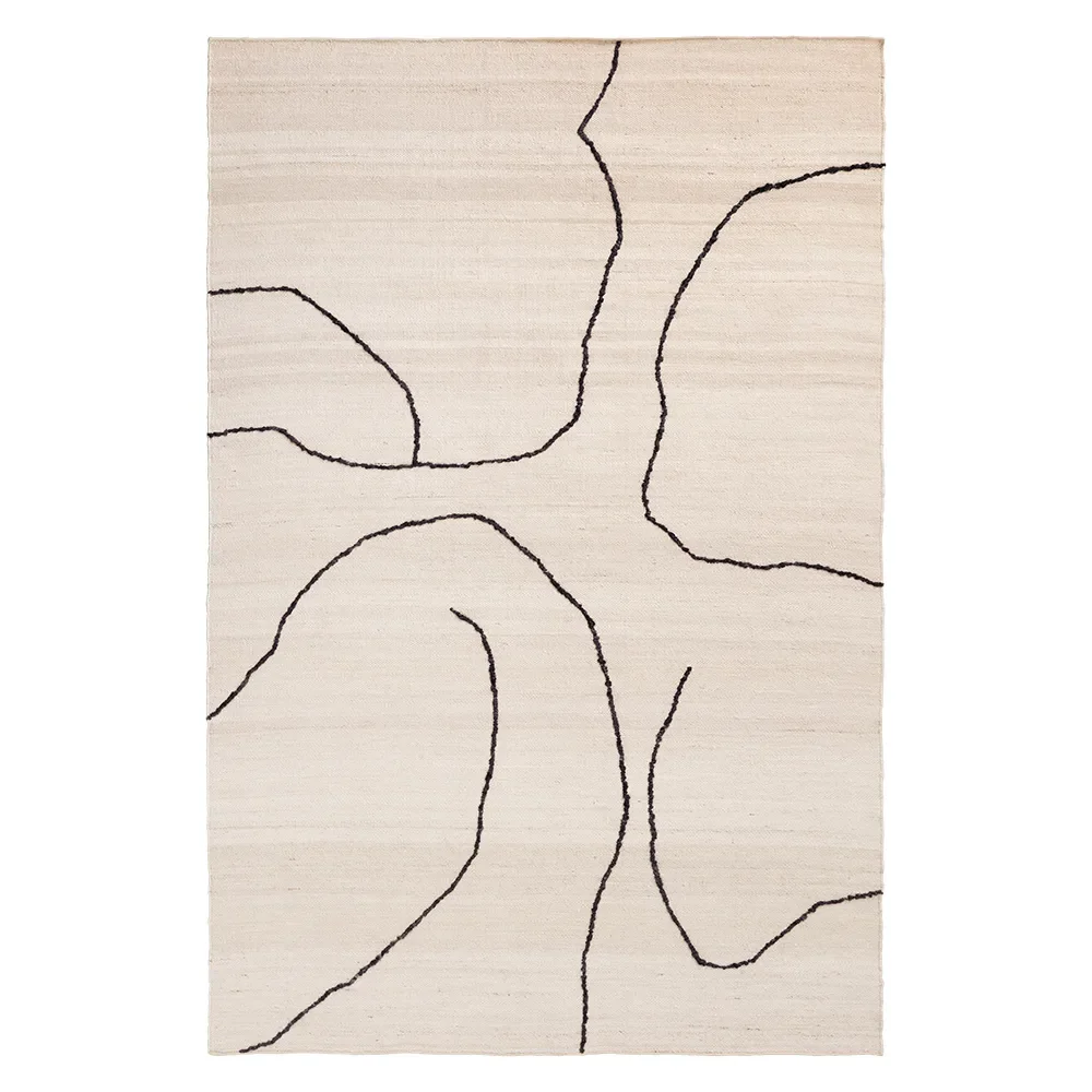 ferm living, handvävd matta i jute gesso off-white 170x240 cm