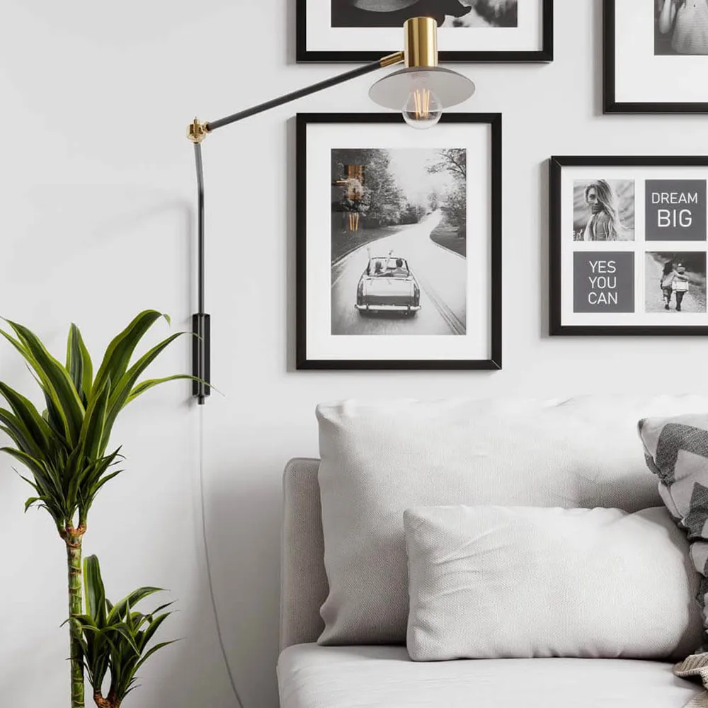 Quinn vägglampa lång 