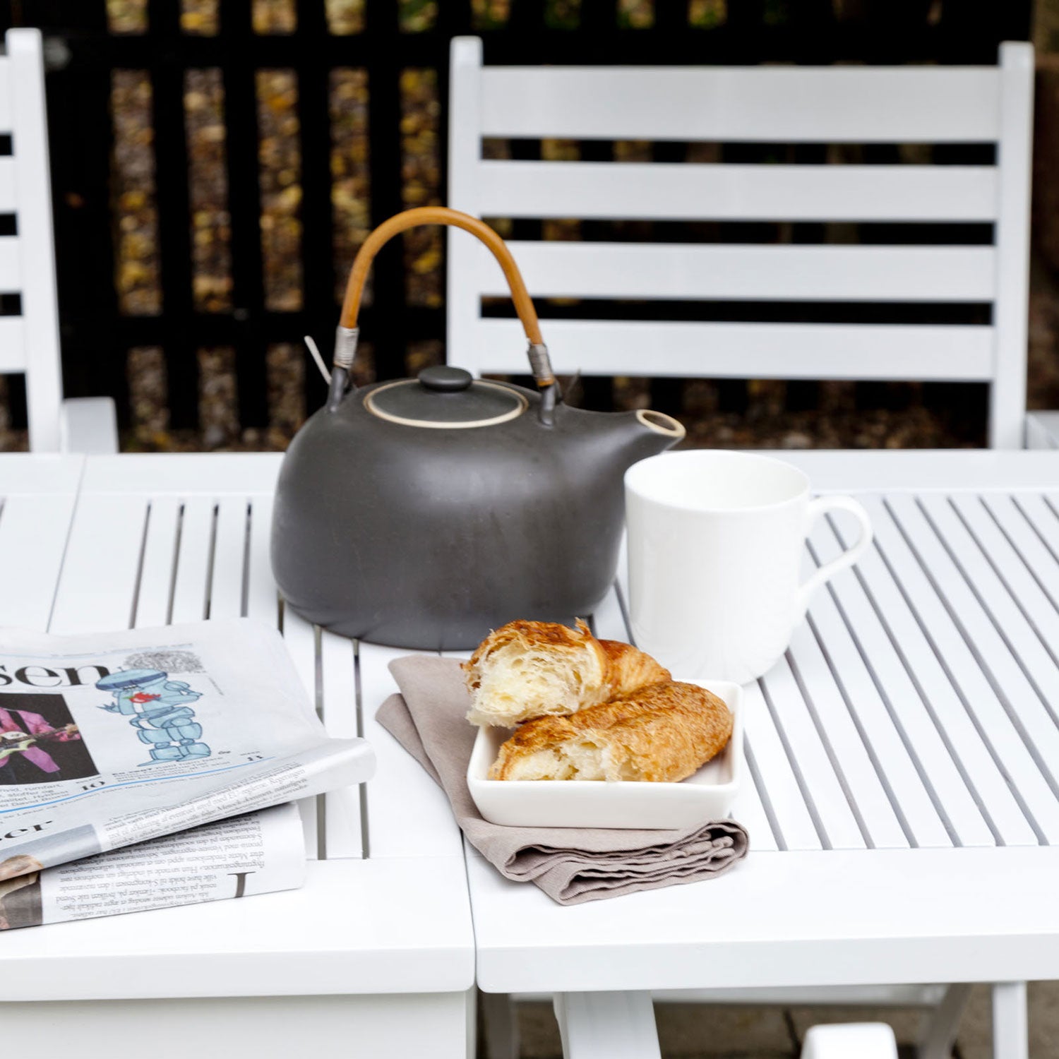 Butterfly balkongbord 65x130 cm vit 