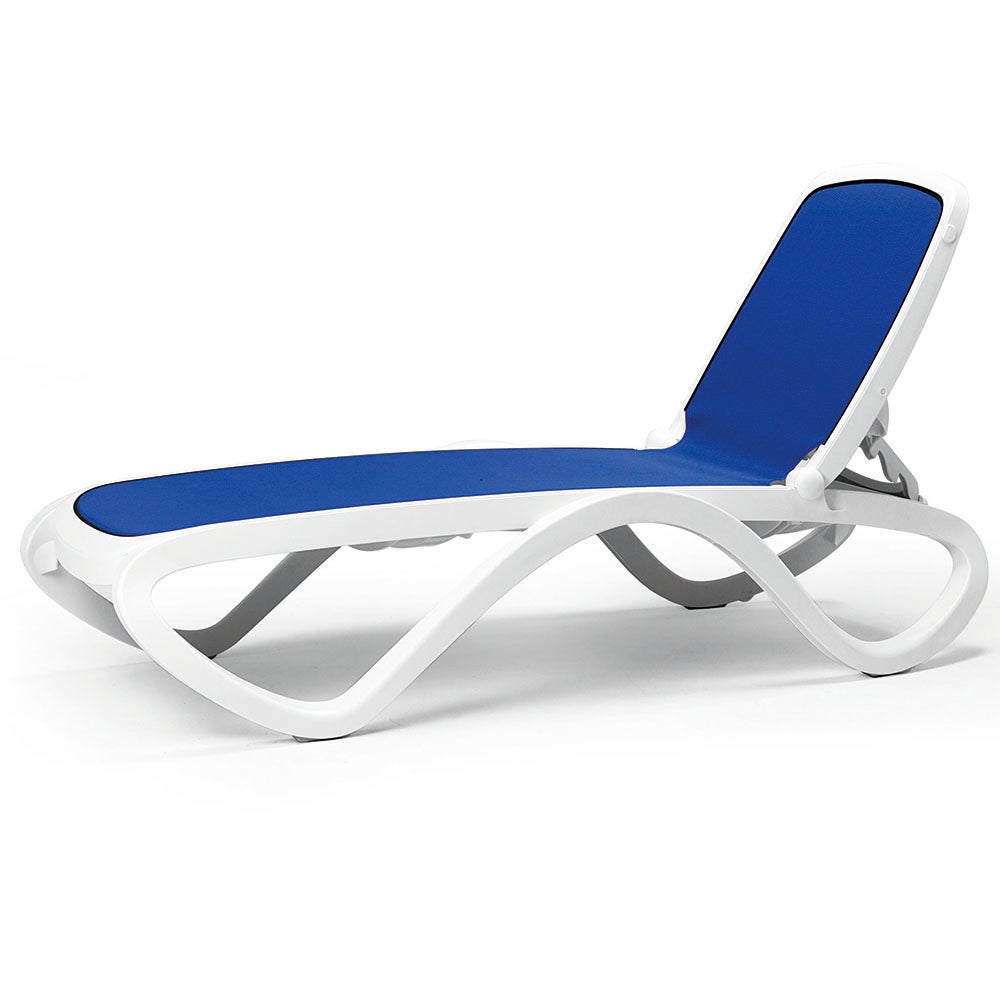 Omega solsäng White Blue