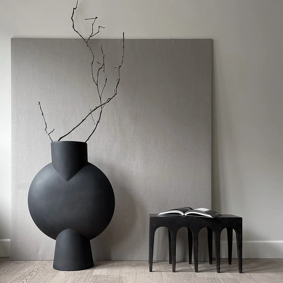 Handmålad vas Sphere Bubl Giant Coffee H100 cm