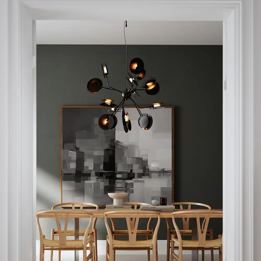 Turno taklampa Ø80cm Svart