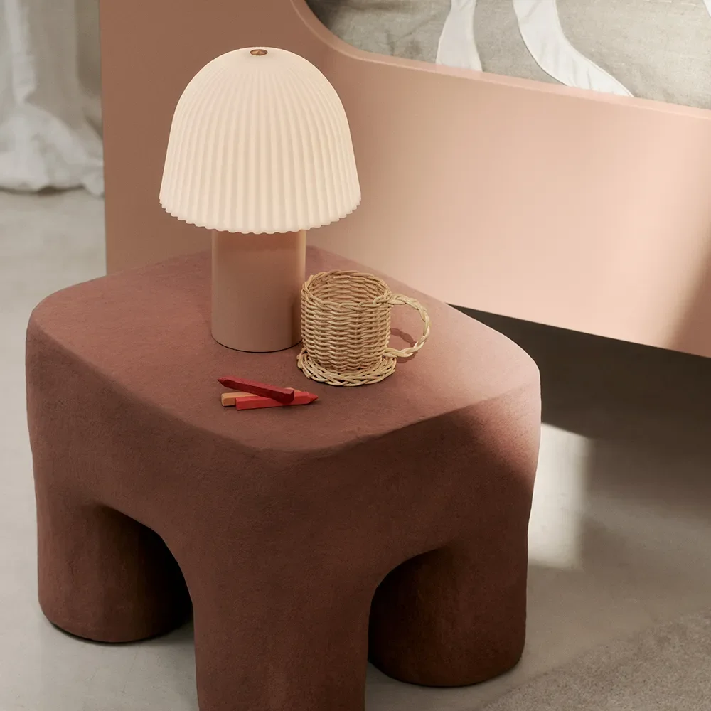 Frill Portabel lampa Rose/White