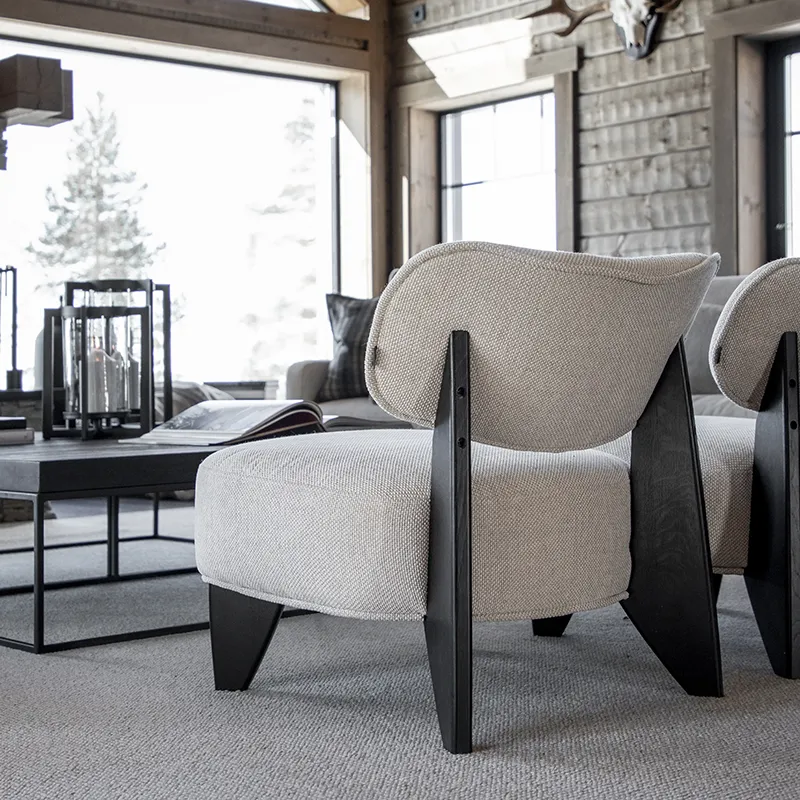 Cadiz tygfåtölj Quiet cream