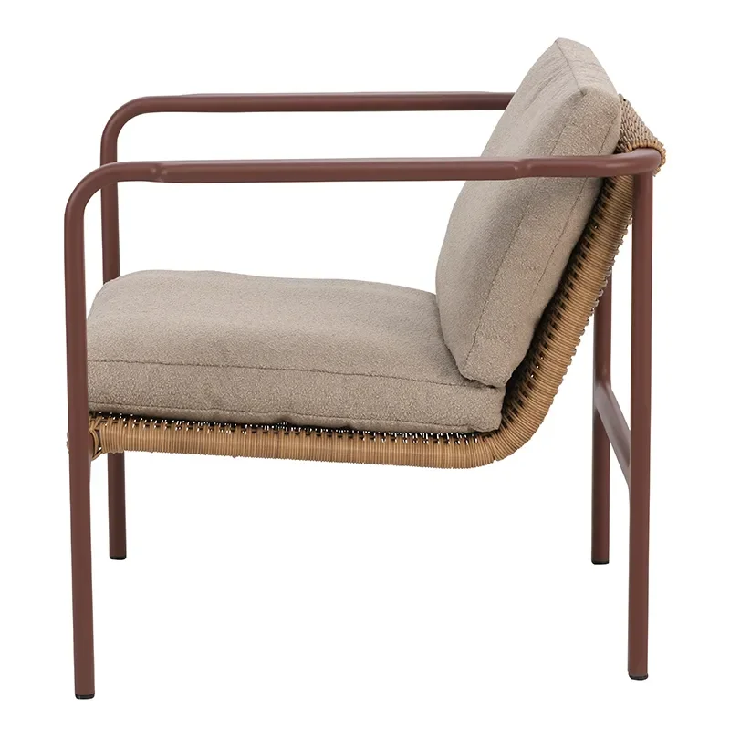 Motty fåtölj Zin Red / Teddy Beige