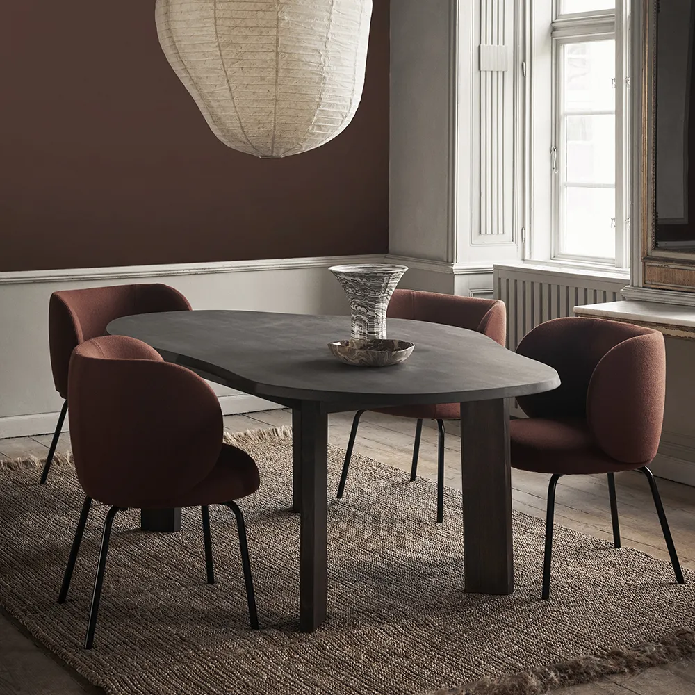 Alternativ bild 1 för Ferm Living - Tarn Dining Table - Matbord - Tarn Dining Table - 220 - Dark Stained Beech - W220 x D118.5 x H73 cm