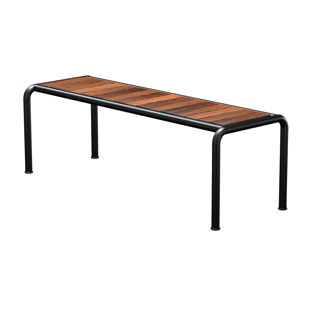 Produktfoto för HOUE - AVANTI Bench - Trädgårdsbänk - Thermo Ash/Black - Medium - L48 x W129,5 x H45 x SH45 cm