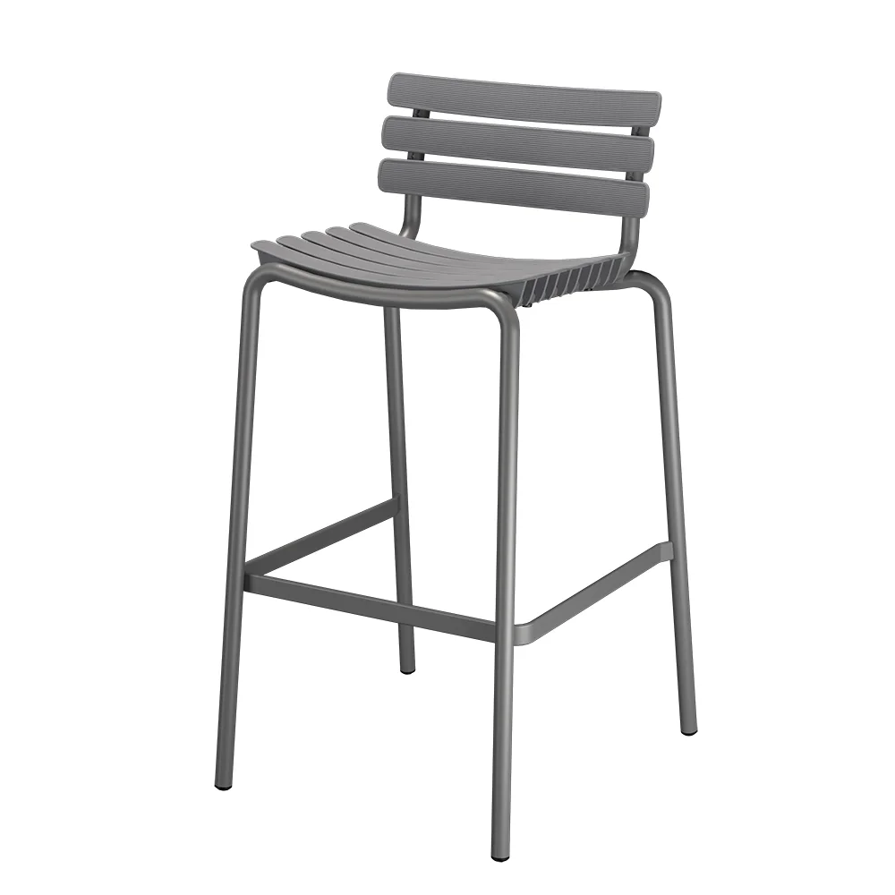 Produktfoto för HOUE - Reclips Bar Chair - Barstol - Dark Grey - W55 x D56 x H99 cm