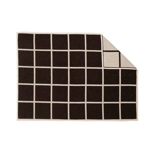 Vävd filt i lammull Criss Dark Brown