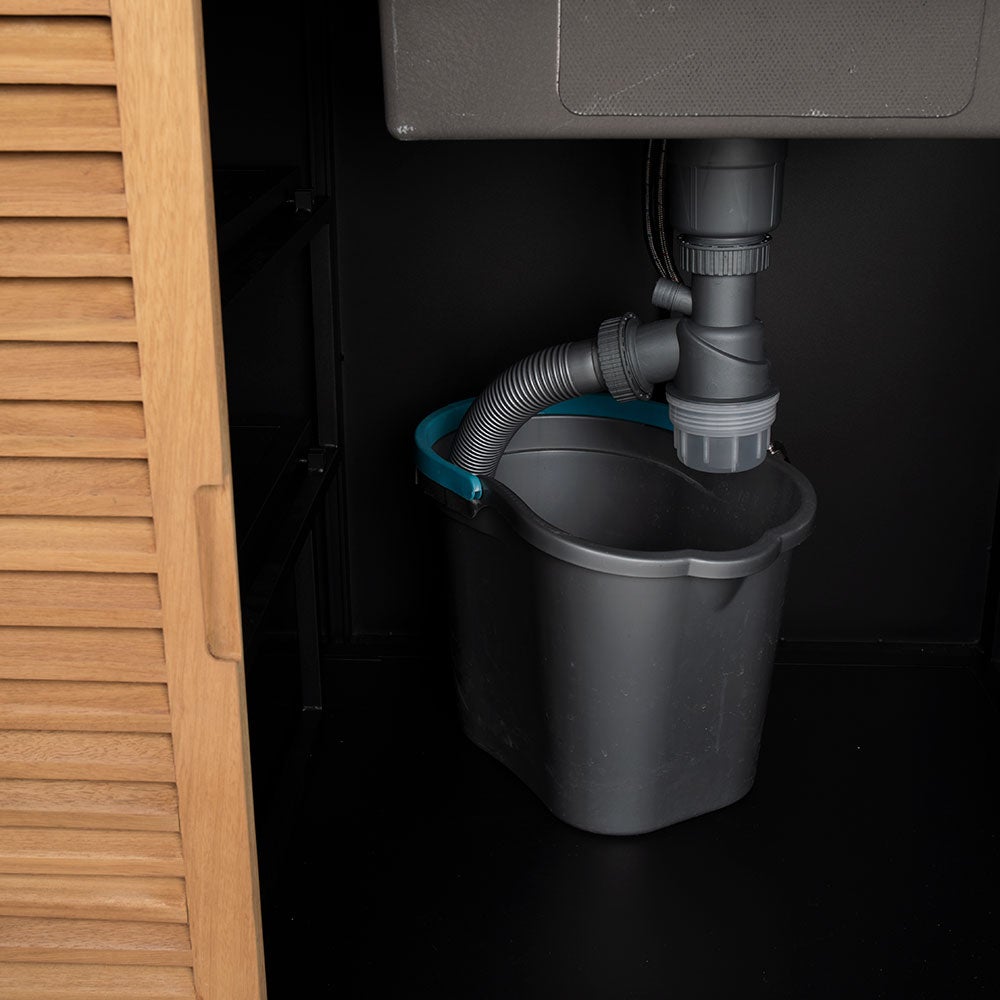 Fornax köksdel vask/kran svart/grå 