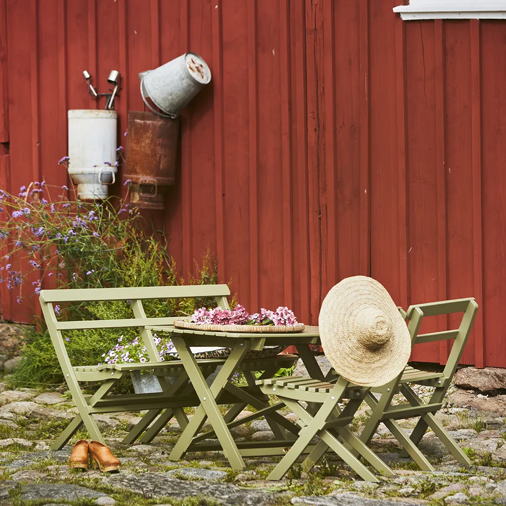 Torpet Matbord 109x67 cm Antikgrön