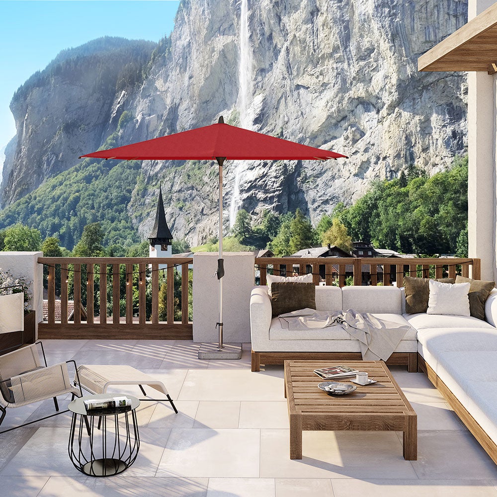 Alu-twist parasoll 210x150 cm kat.4 403 carmine 